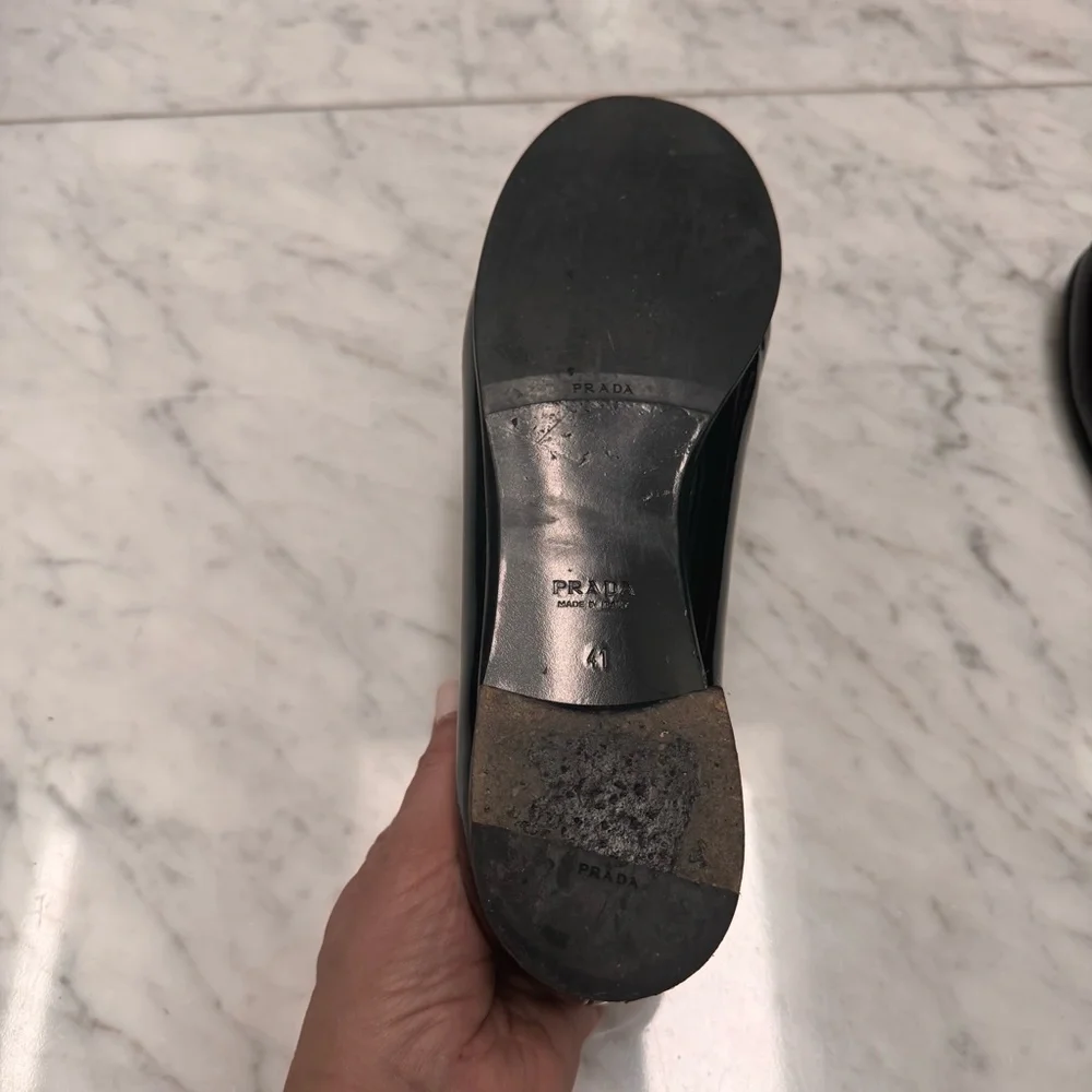 Prada Black Patent Leather Loafers IT 41 US 11 - Picture 9 of 11